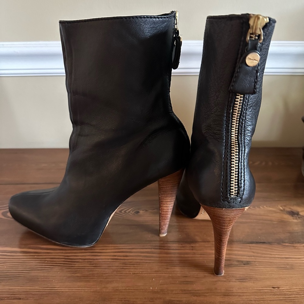 Calvin Klein leather booties